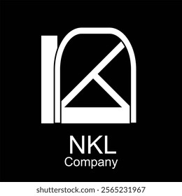 NKL KNL LKN KNL logo design for business. Initial letter modern design for company business brand, simple minimal typography. Logo for invitation wedding and party. 