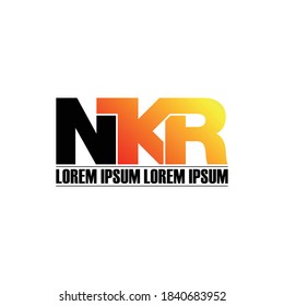 Vector de diseño de logotipo de monograma de carta NKR