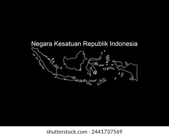 NKRI, Negara Kesatuan Republik Indonesia, Indonesia Map, can use for App, Art Illustration, Website, Pictogram, Infographic, Poster, Banner, Background or Graphic Design Element. Vector Illustration