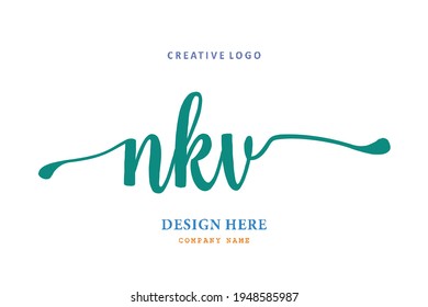 NKV lettering logo is simple, easy to understand and authoritative