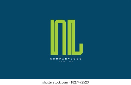 NL Abstrakte Initialen aus Monogramm Buchstaben Textalphabet Logo-Design