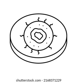 vector de icono de línea de inmunidad de celda nl. signo de inmunidad celular nl. símbolo de contorno aislado ilustración negra
