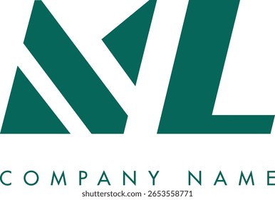 NL diseño de Vector de logotipo de letra abstracta moderna creativa. Utilizable para su empresa o negocio e identidad de marca.
