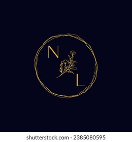 NL elegant wedding initial logo in high quality professional design that will print well across any print media