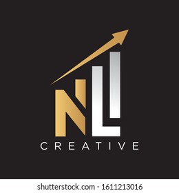NL finance logo design vector luxury