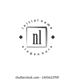 NL Initial beauty monogram logo vector