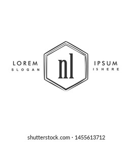 NL Initial beauty monogram logo vector
