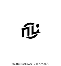 NL initial game logo, banner design for your e-sports or streaming team
