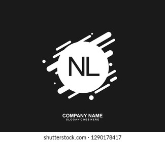 NL Initial letter geometric logo vector