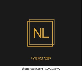 NL Initial letter geometric logo vector