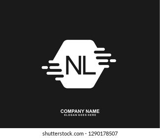 NL Initial letter geometric logo vector