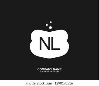 NL Initial letter geometric logo vector