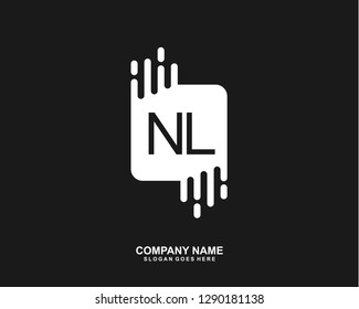 NL Initial letter geometric logo vector