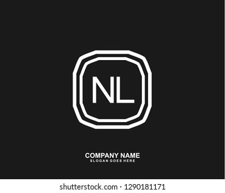 NL Initial letter geometric logo vector