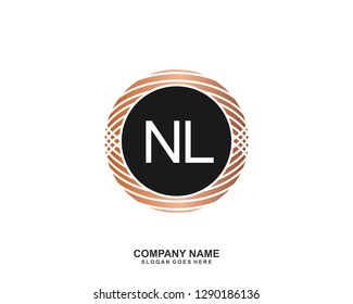NL Initial letter geometric logo vector
