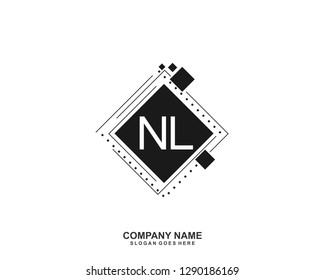 NL Initial letter geometric logo vector