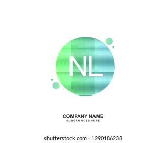 NL Initial letter geometric logo vector