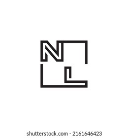 NL initial logo letters in high quality professional design that will print well across any print media