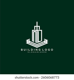 NL initial monogram building logo for real estate
