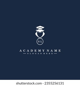 NL Initials Academy Logo Vector Art Icons and Graphics