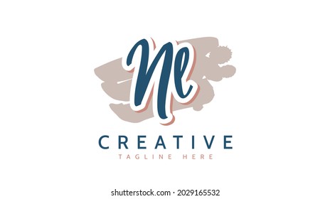 NL Initials, handwriting logo vector