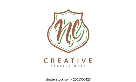 Nl Initials, handwriting logo vector