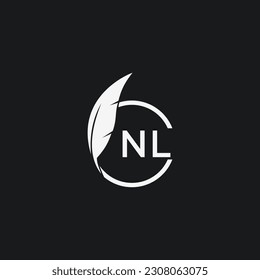 NL initials lawyer logo image logo vector