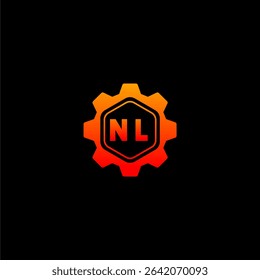 NL Initials Tech Logo Vector Art Icons and Graphics