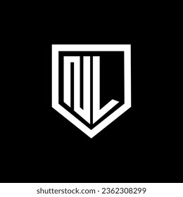 NL letter logo design with black background in illustrator. Vector logo, calligraphy designs for logo, Poster, Invitation, etc