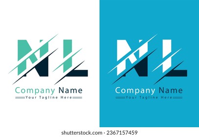 NL Letter Logo Design Concept. Vector Logo Illustration
