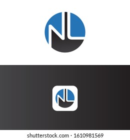 NL Letter Logo Design Template Vector