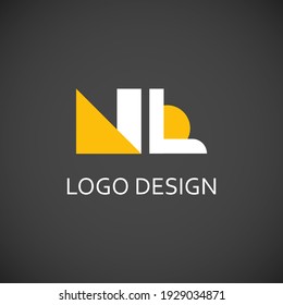 nl letter for simple logo design