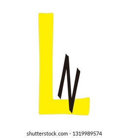 nl letter vector logo
