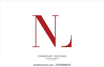 NL, LN, Monograma con el logotipo de las letras abstractas