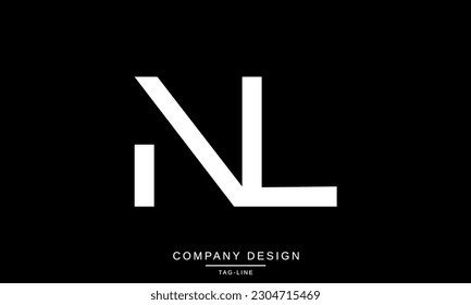 NL, LN, Monograma con el logotipo de las letras abstractas