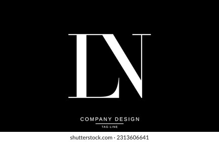 NL, LN, Monograma con el logotipo de las letras abstractas