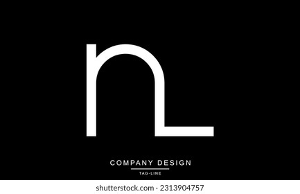 NL, LN, Monograma con el logotipo de las letras abstractas