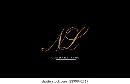 NL, LN Abstract Letters Logo Monogram