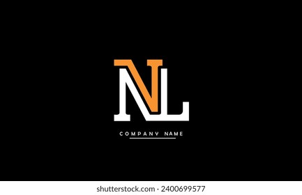 Monograma con el logotipo de las letras abstractas NL, LN