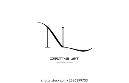 NL, LN, N, L abstract letters logo monogram