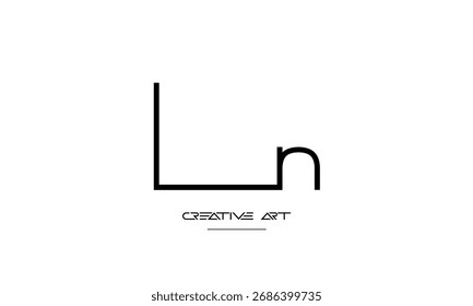 Letras abstratas NL, LN, N, L monograma de logotipo