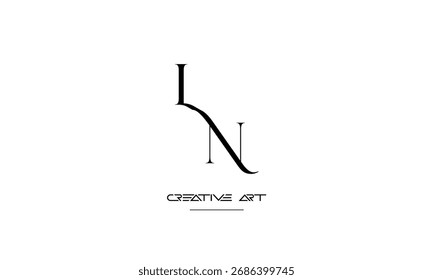 NL, LN, N, L abstract letters logo monogram