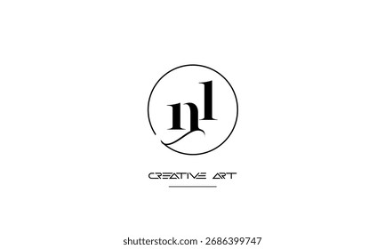 NL, LN, N, L abstract letters logo monogram