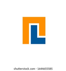 nl logo design vector sign template