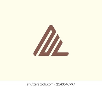 NL logo design vector template