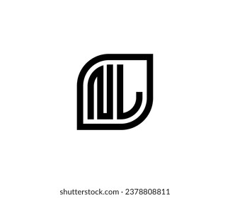 NL logo design vector template