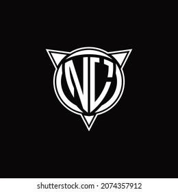 NL Logo monogram isolated with circle shape and three arrow design template
