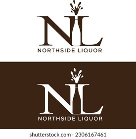 NL logo with in vector file. NL icon design. NL initial alphabet logo design. Brown logo design. NL in vector file.