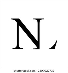 NL logo, Vector, Initial modern, Symbols abstract eps.10