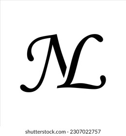 NL logo, Vector, Initial modern, Symbols abstract eps.10